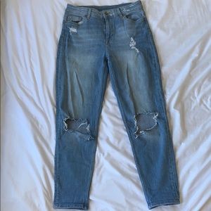 H&M ripped mom jeans